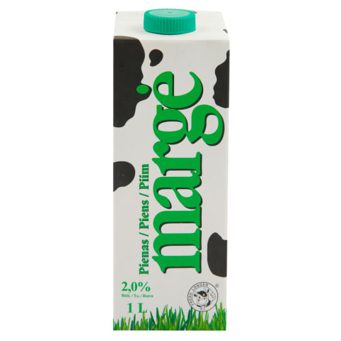 Pienas Margė 2% Riebumo,  1 L
