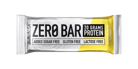 Baltyminis Batonėlis Biotechusa Zero Bar, Šokoladinis, Su Bananais, 50 G