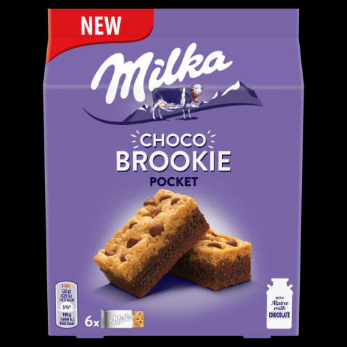 Pyragaičiai Milka Choco Brookie Pocket, 6Vnt.,  132 G