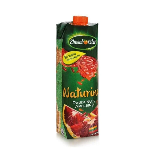 Gaivusis Raudonųjų Apelsinų Sulčių Gėrimas Elmenhorster Naturina, Su Vaisių Minkštimu, 12%, 1 L