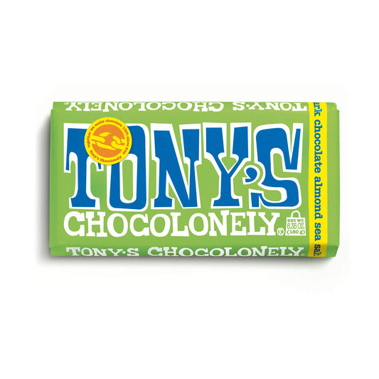 Tamsus Šokoladas Tony'S, 51% Kakavos, Su Migdolais Ir Jūros Druska, 180G